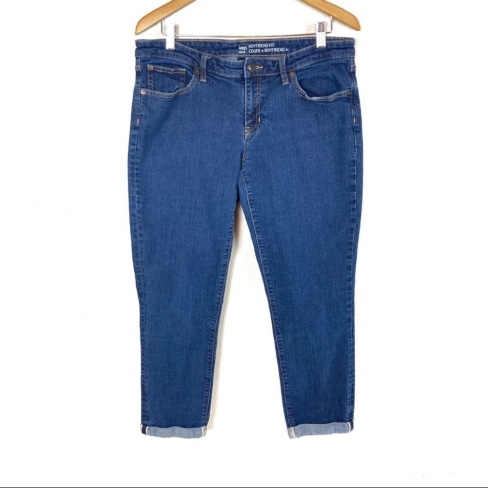 GAP Boyfriend Mid Rise Dark Wash Jeans Women’s Sz 12 Ankle